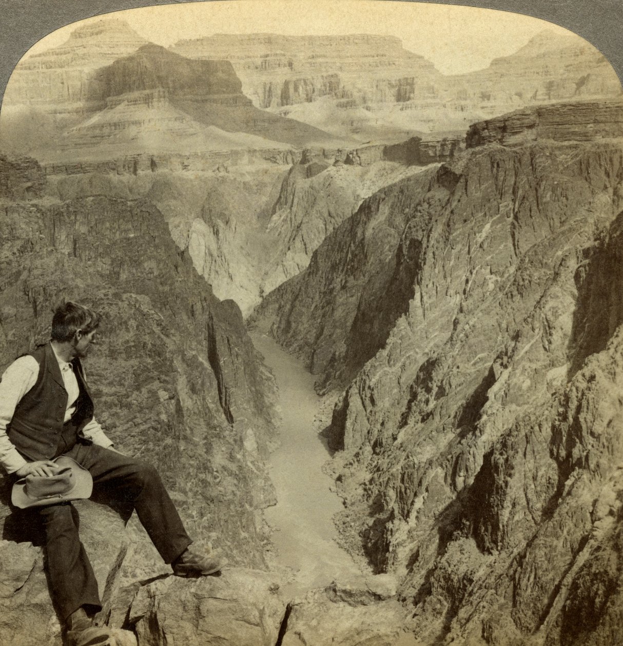 Colorado River, Grand Canyon, Arizona, USA. av Underwood and Underwood