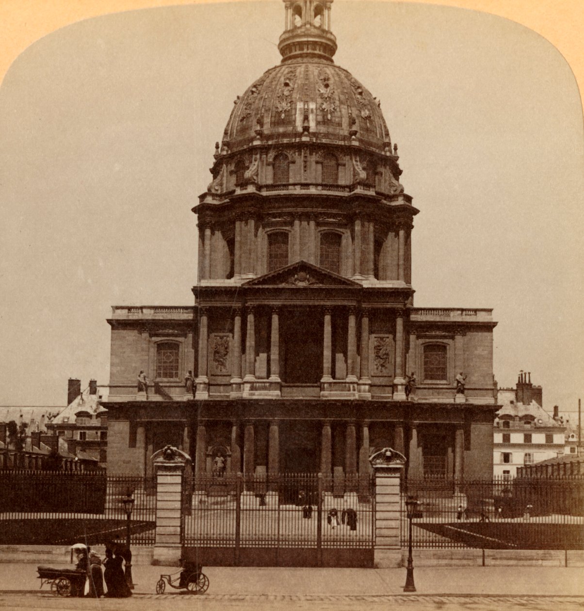 Dome des Invalides, hvor den mektige krigeren hviler - Napoleon I.s grav, Paris, Frankrike, 1900. av Underwood and Underwood