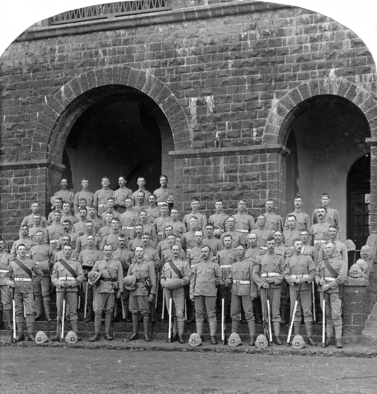 H Company, Royal Warwickshire Regiment, Belgaum, India, 1900-tallet. av Underwood and Underwood