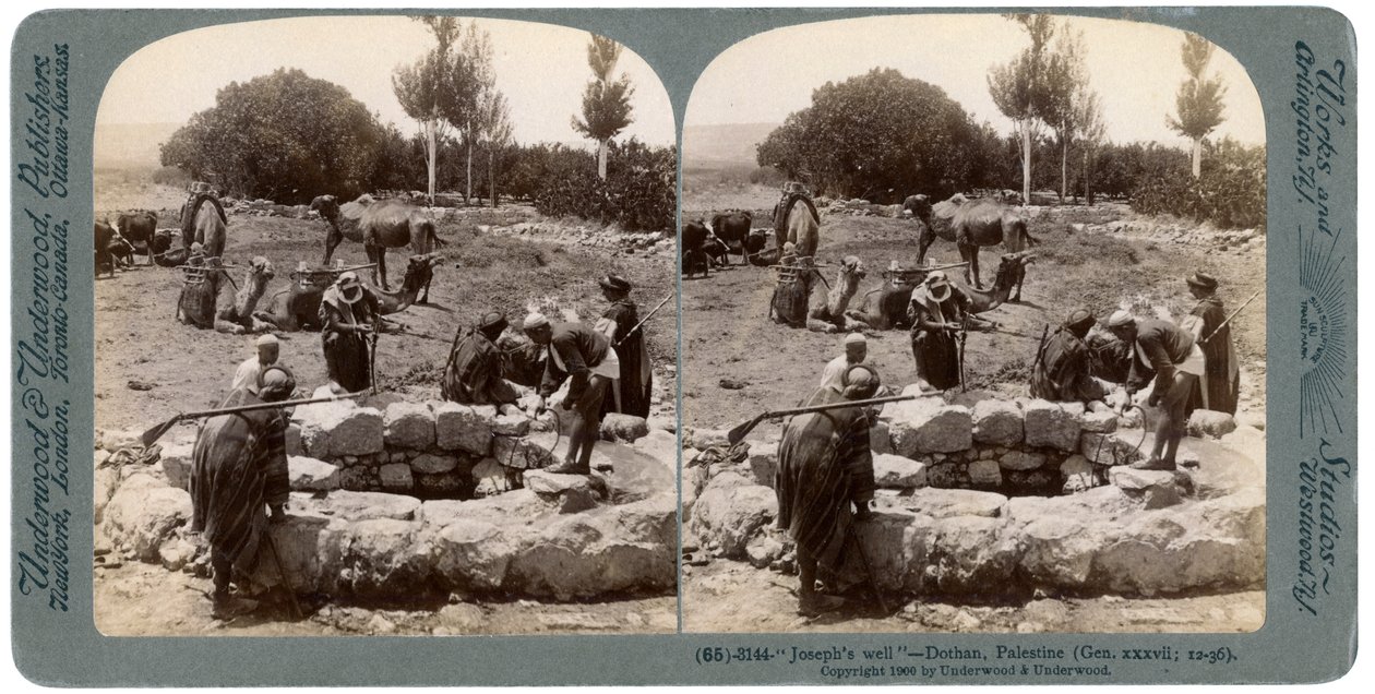 Josephs Well, Dothan, Palestina, 1900. av Underwood and Underwood