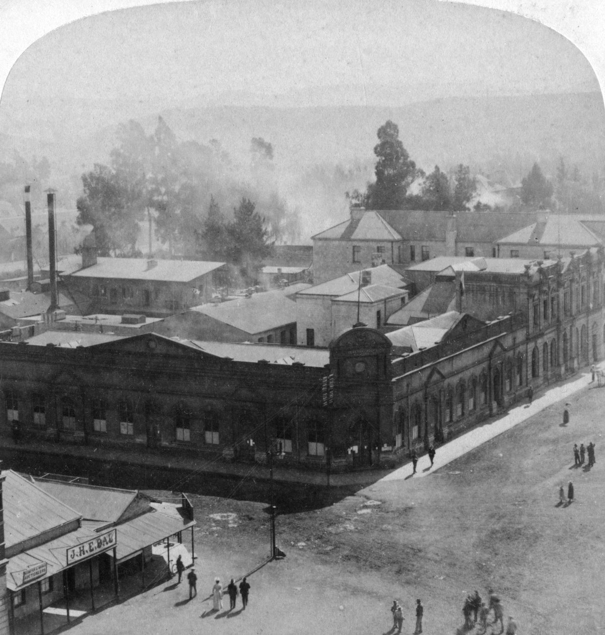Ser nord-vest til Daspoort Range, Pretoria, Sør-Afrika, 1901. av Underwood and Underwood