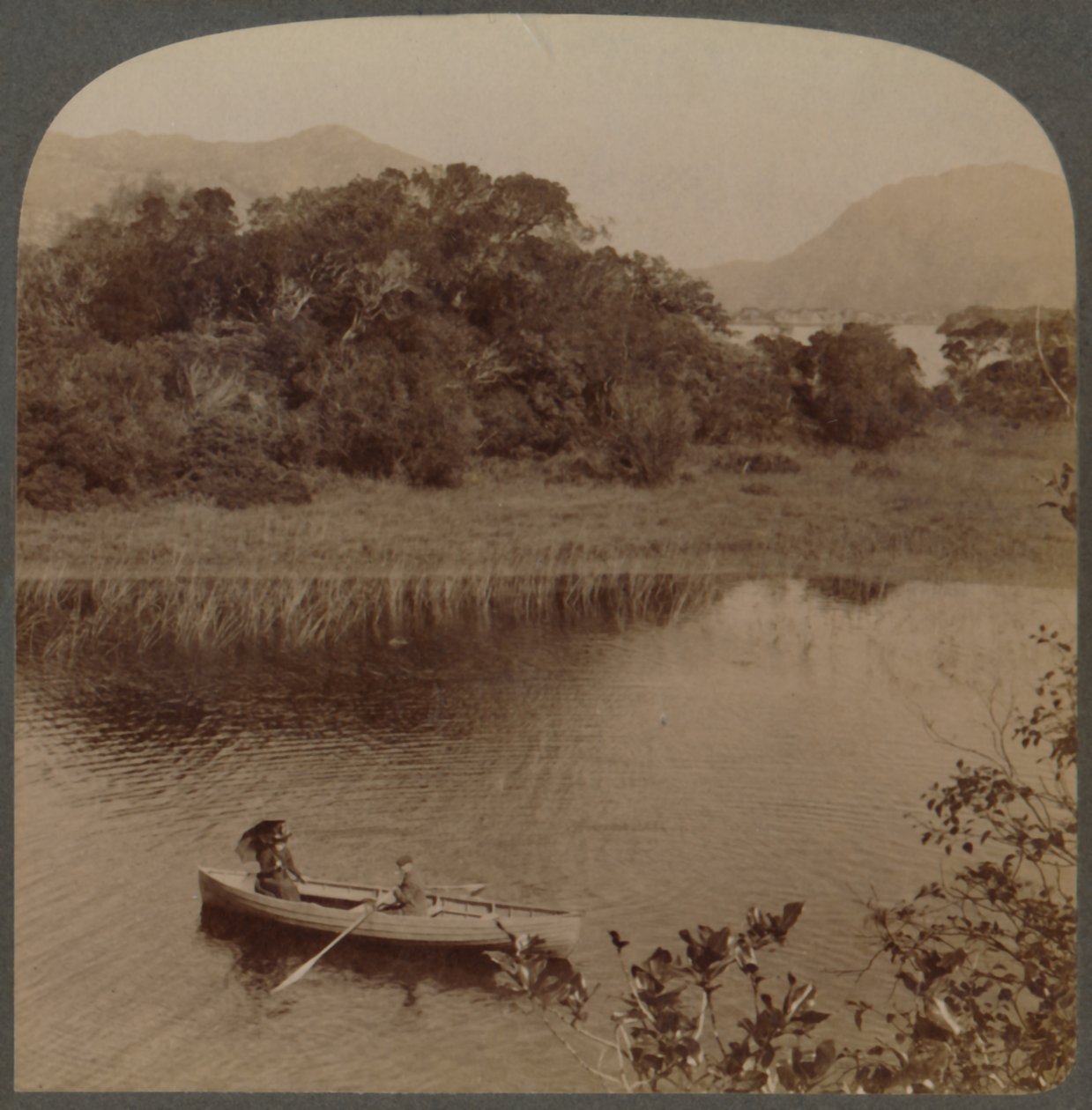 På Upper Lake i vakre Killarney, Irland, 1901. av Underwood and Underwood