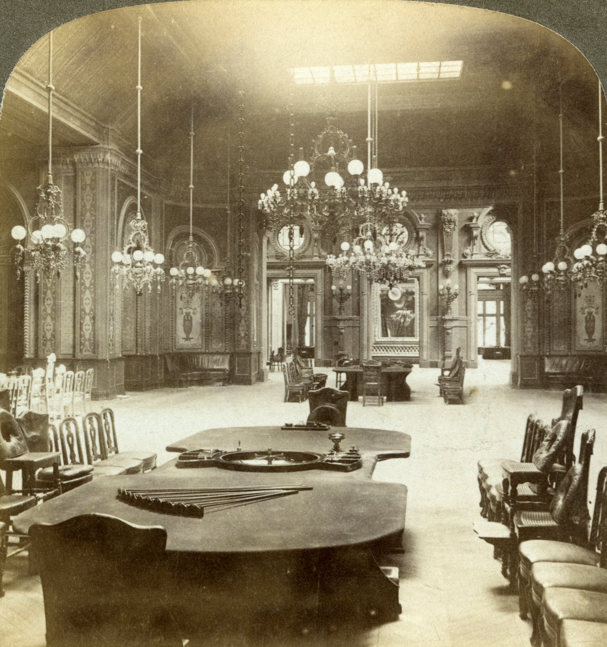 Rulettsalong, Monte Carlo, Monaco. av Underwood and Underwood