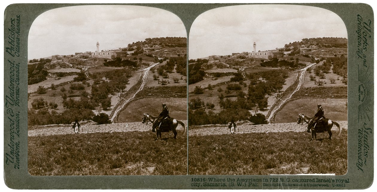 Samaria, sørvest i Palestina, 1900-tallet. av Underwood and Underwood