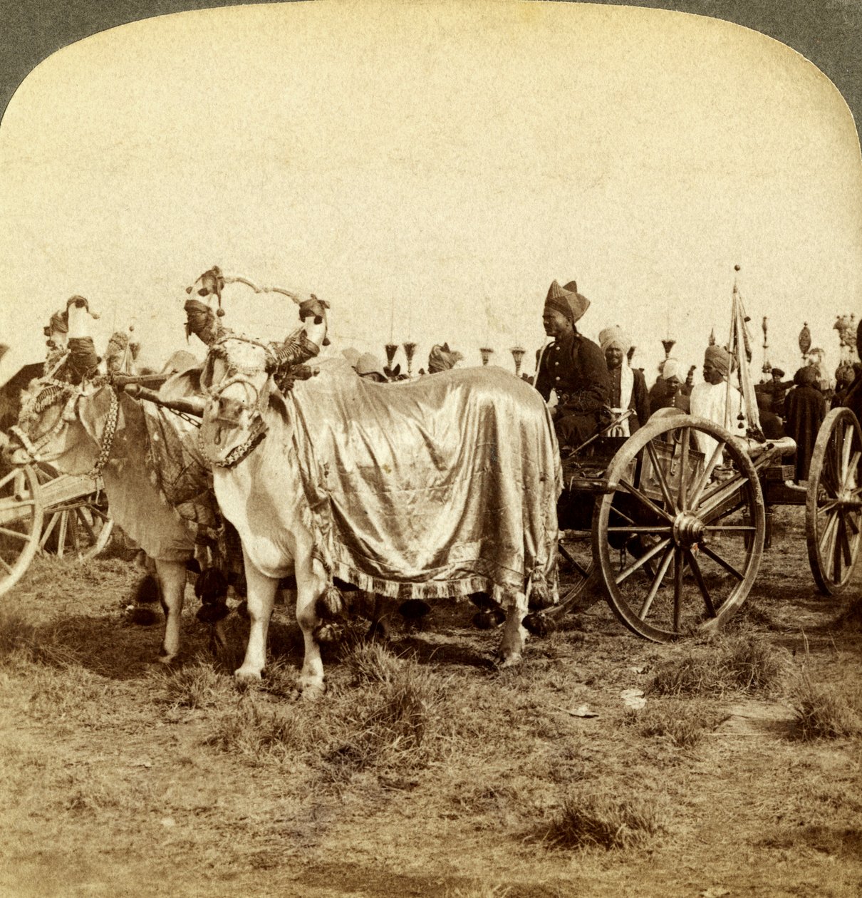 Sølvkanon fra Maharaja av Baroda, Delhi, India. av Underwood and Underwood
