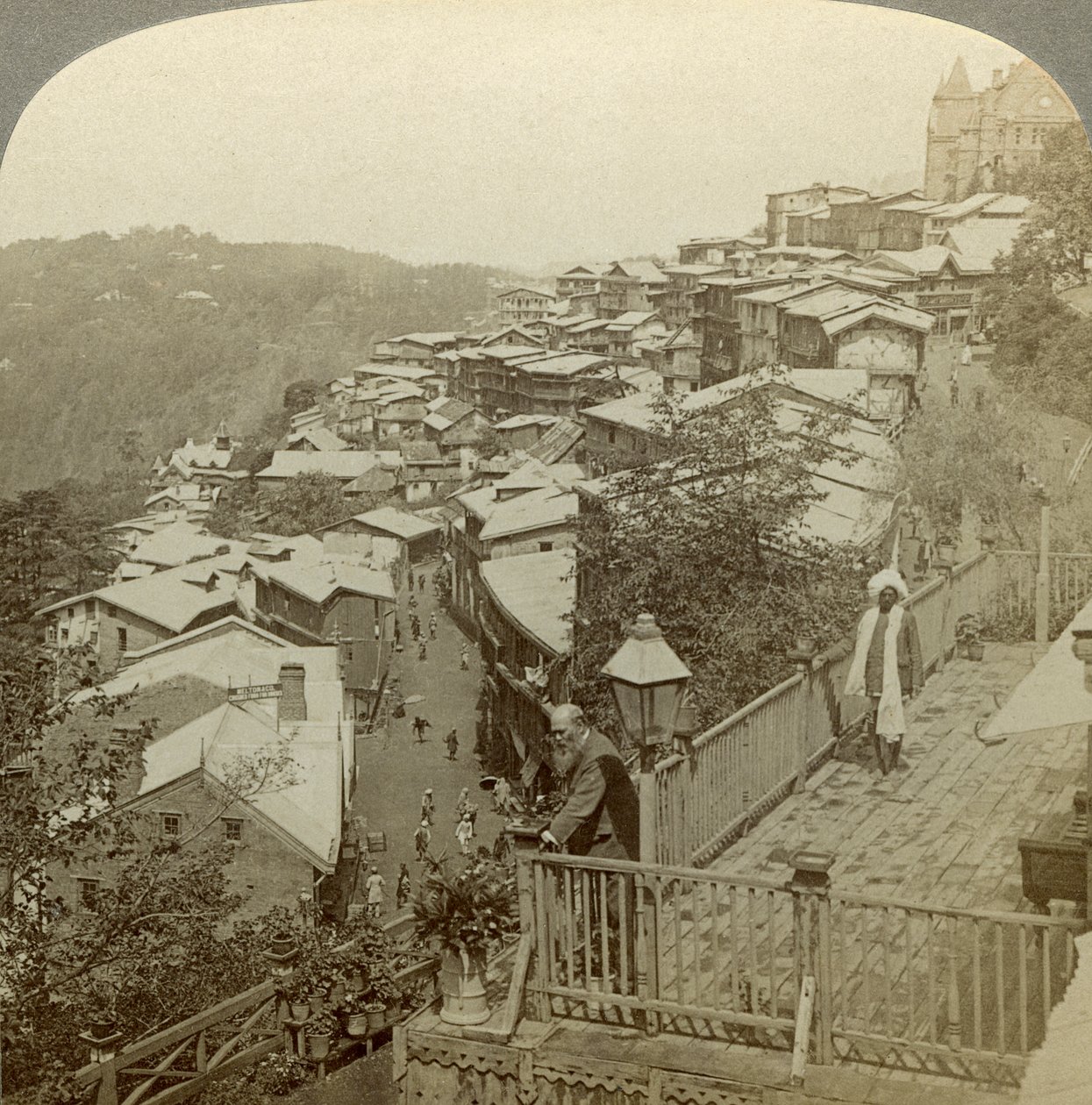 Simla, Indias sommerhovedstad, ca 1900-tallet. av Underwood and Underwood
