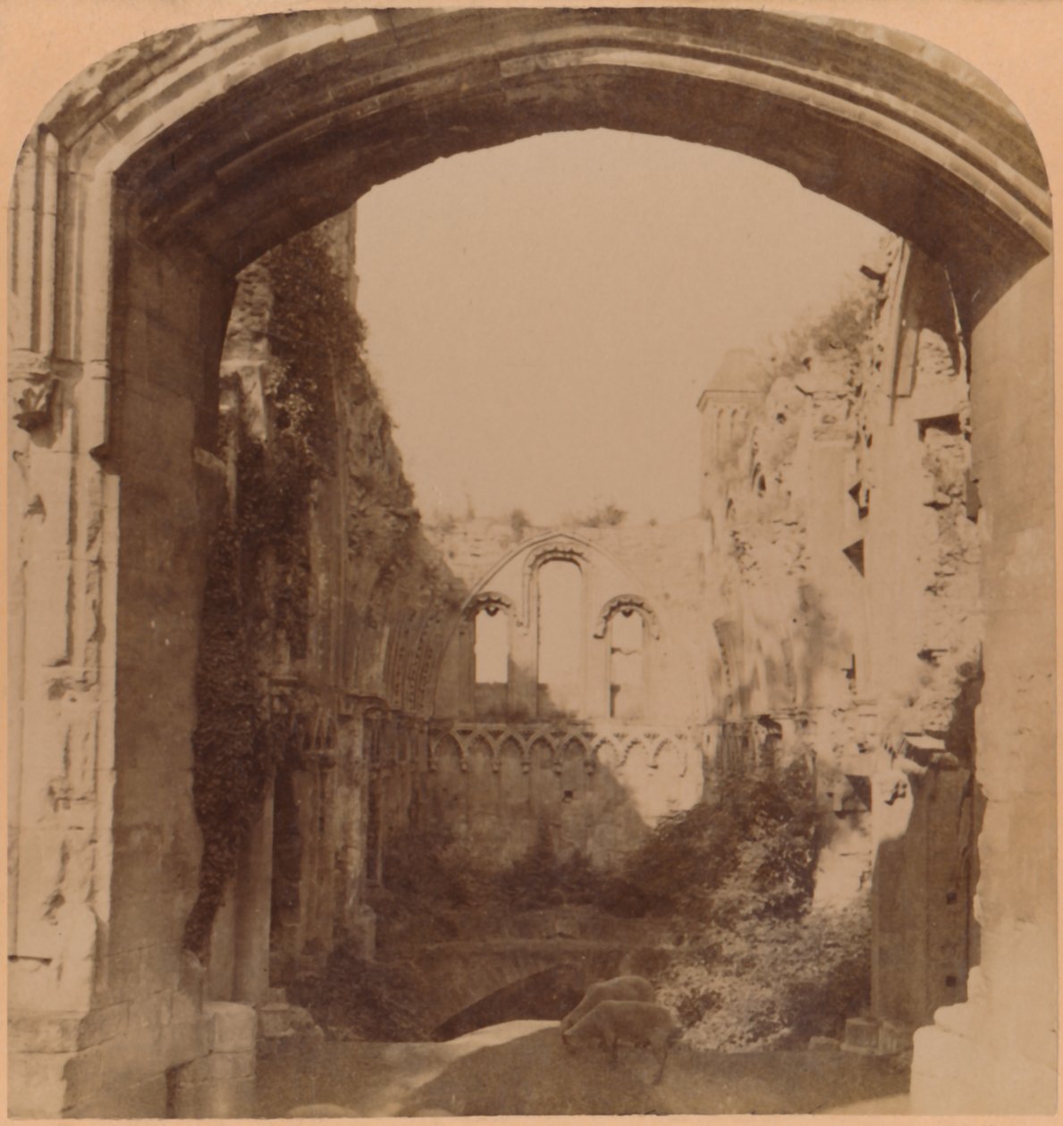 St. Josephs kapell, Glastonbury Abbey 6. århundre, 1900. av Underwood and Underwood