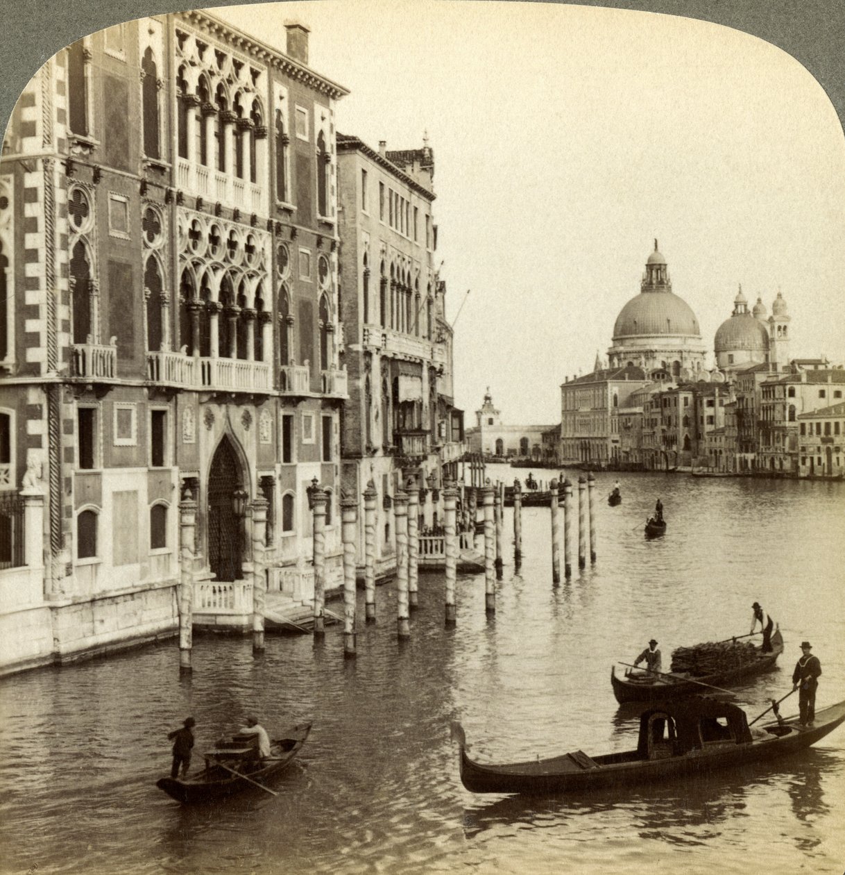 Canal Grande, Venezia, Italia. av Underwood and Underwood
