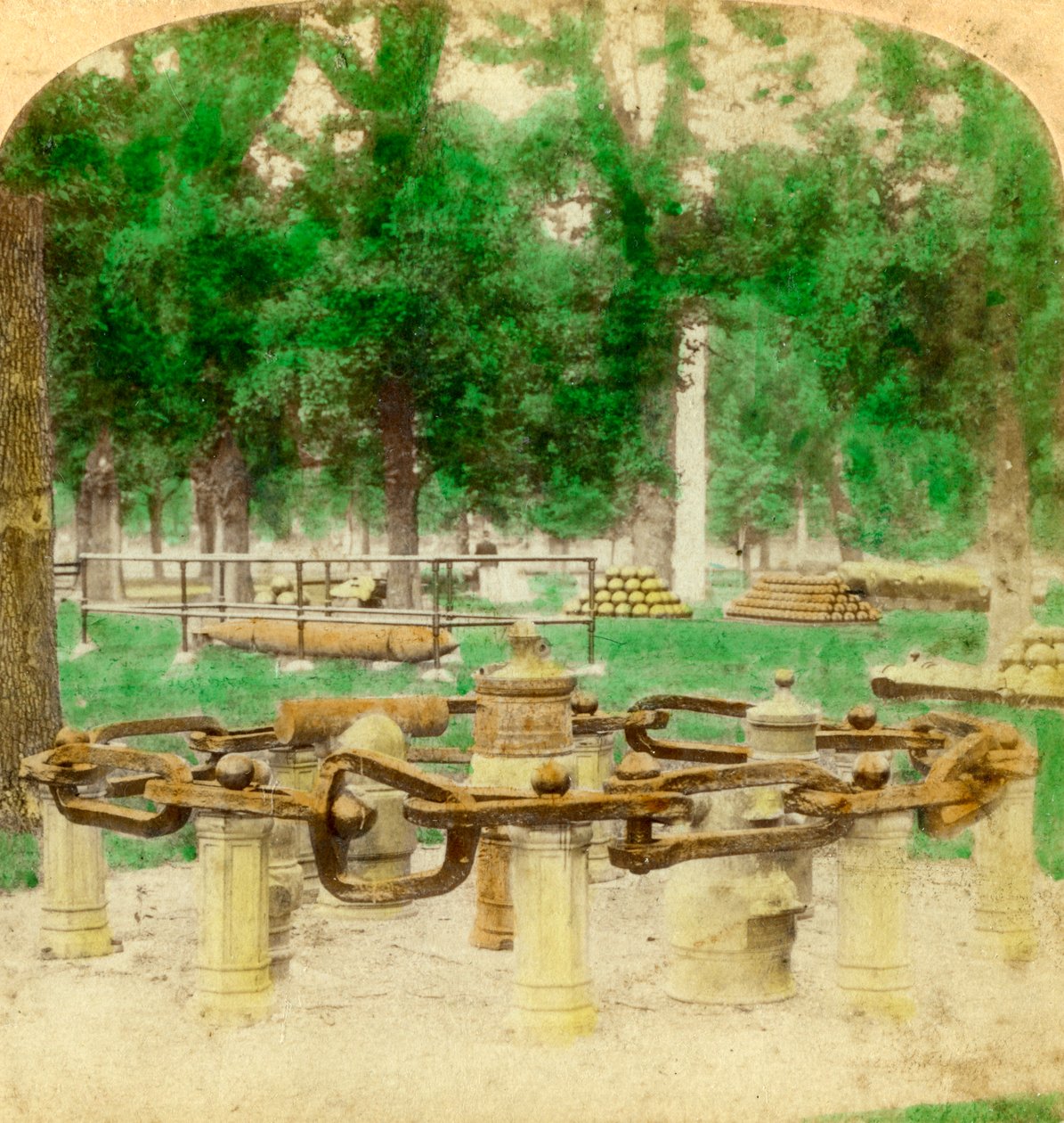 The Great Chain, Trophy Point, West Point, New York, USA, 1901 av Underwood and Underwood