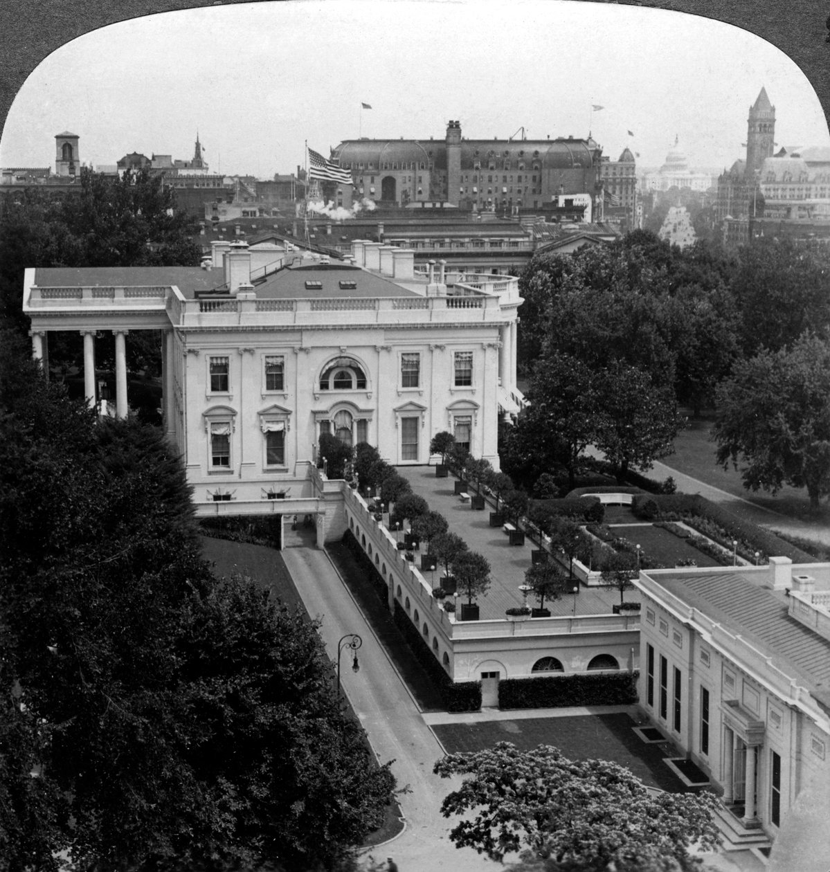Det hvite hus, Washington DC, USA. av Underwood and Underwood