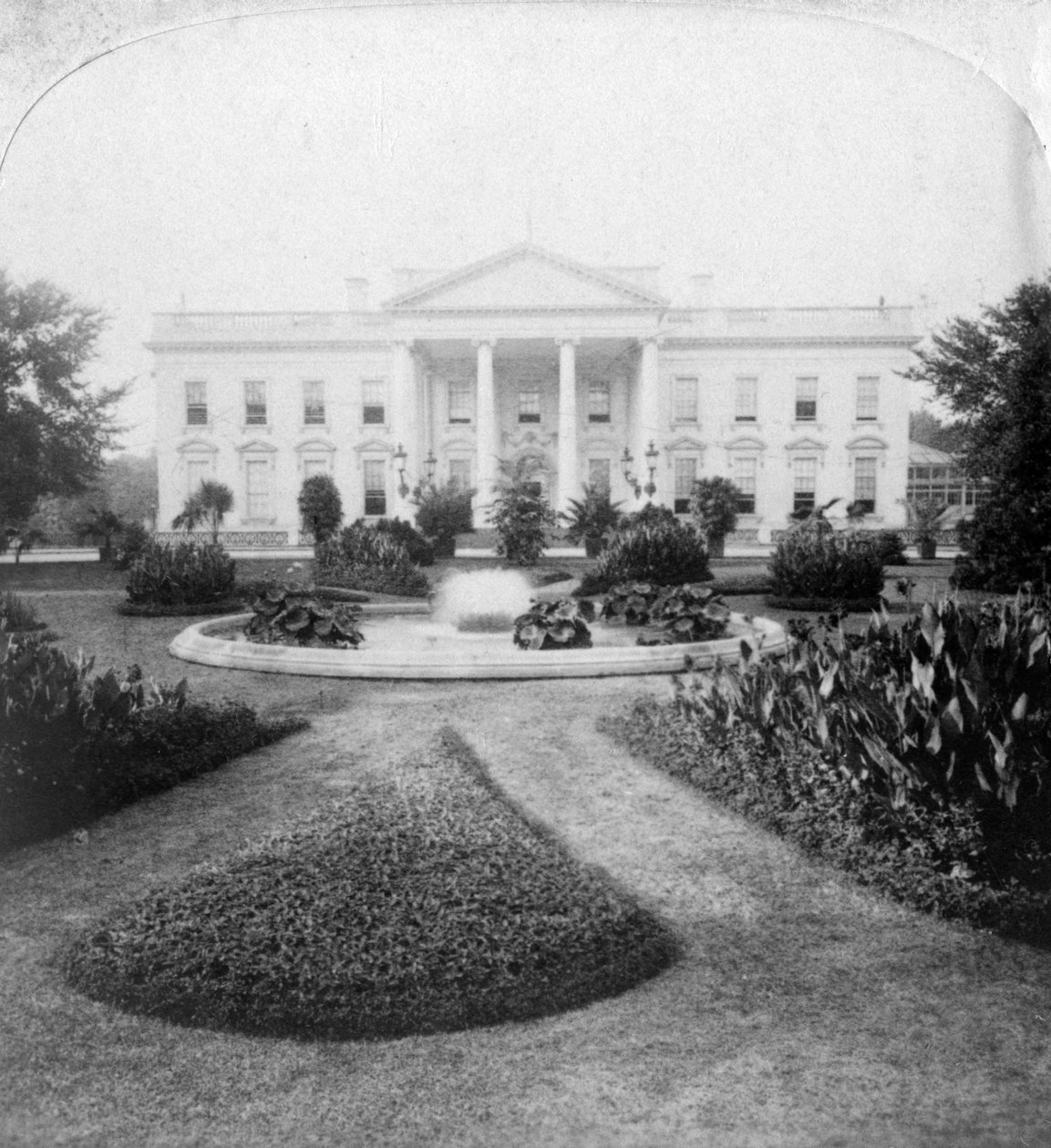 Det hvite hus, Washington, DC, USA, sent på 1800-tallet. av Underwood and Underwood