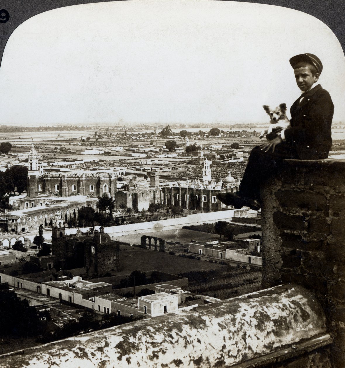Utsikt over Cholula, Mexico. av Underwood and Underwood