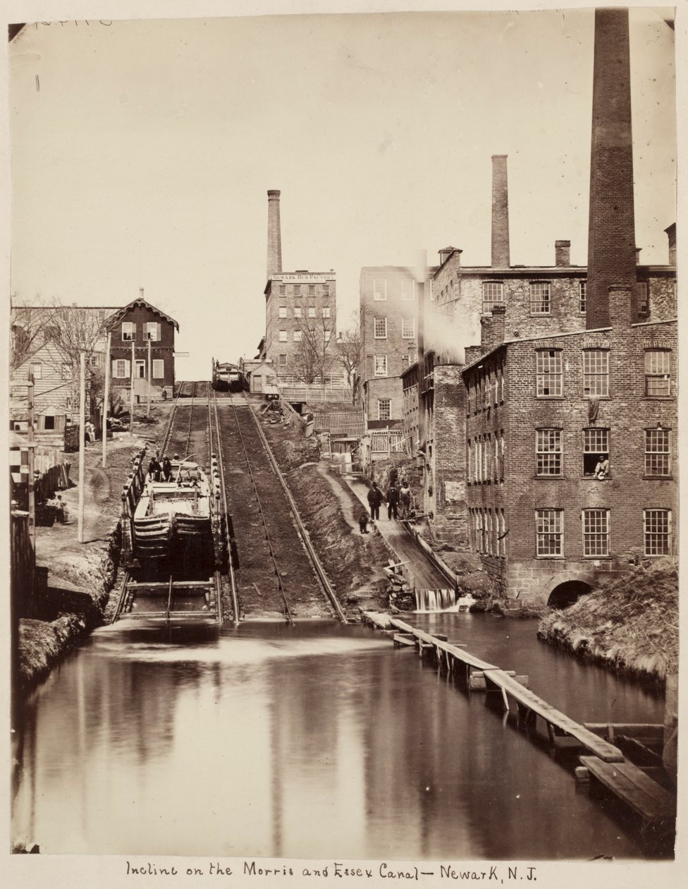 Helling på Morris og Essex Canal, Newark, New Jersey, ca. 1870. av Unidentified Photographer.