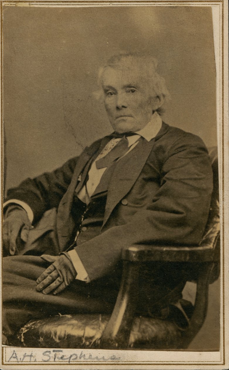 Alexander Hamilton Stephens, guvernør i Georgia og visepresident i konføderasjonen av Unknown
