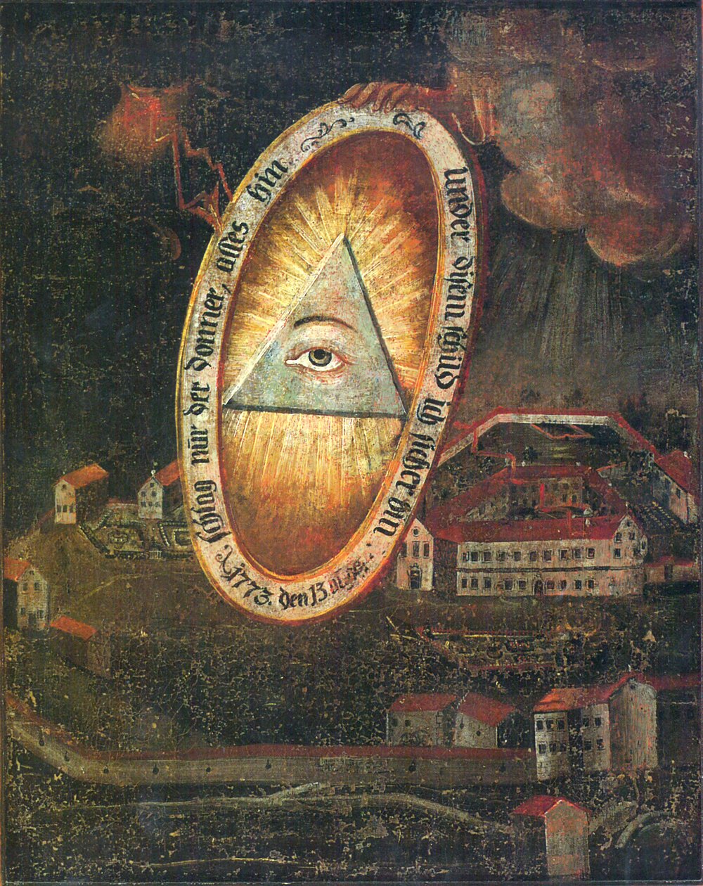 Baindt Abbey under beskyttelse av Den hellige treenighet av Unknown