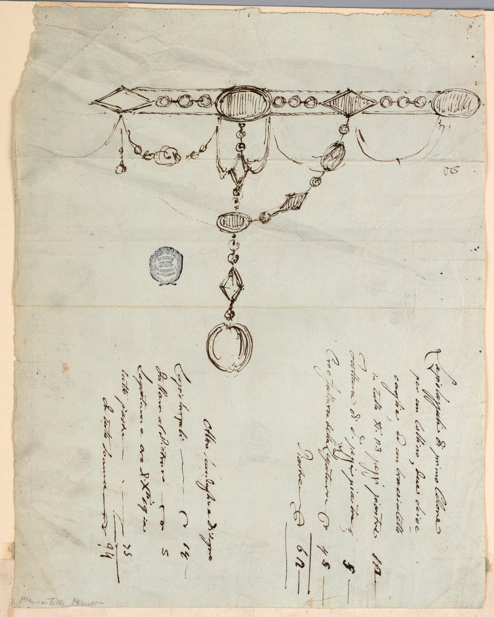 Design for et halskjede av Unknown