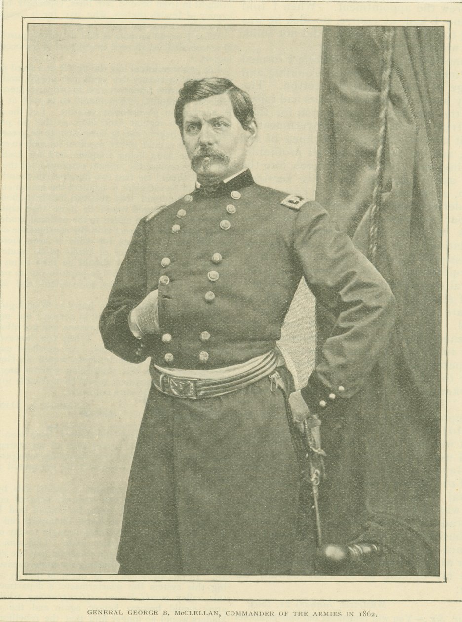 General George B. McClellan, hærfører i 1862. av Unknown