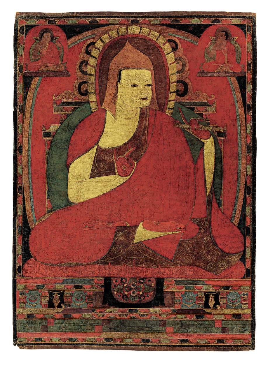 Portrett av den indiske munken Atisha. Tibet av Unknown