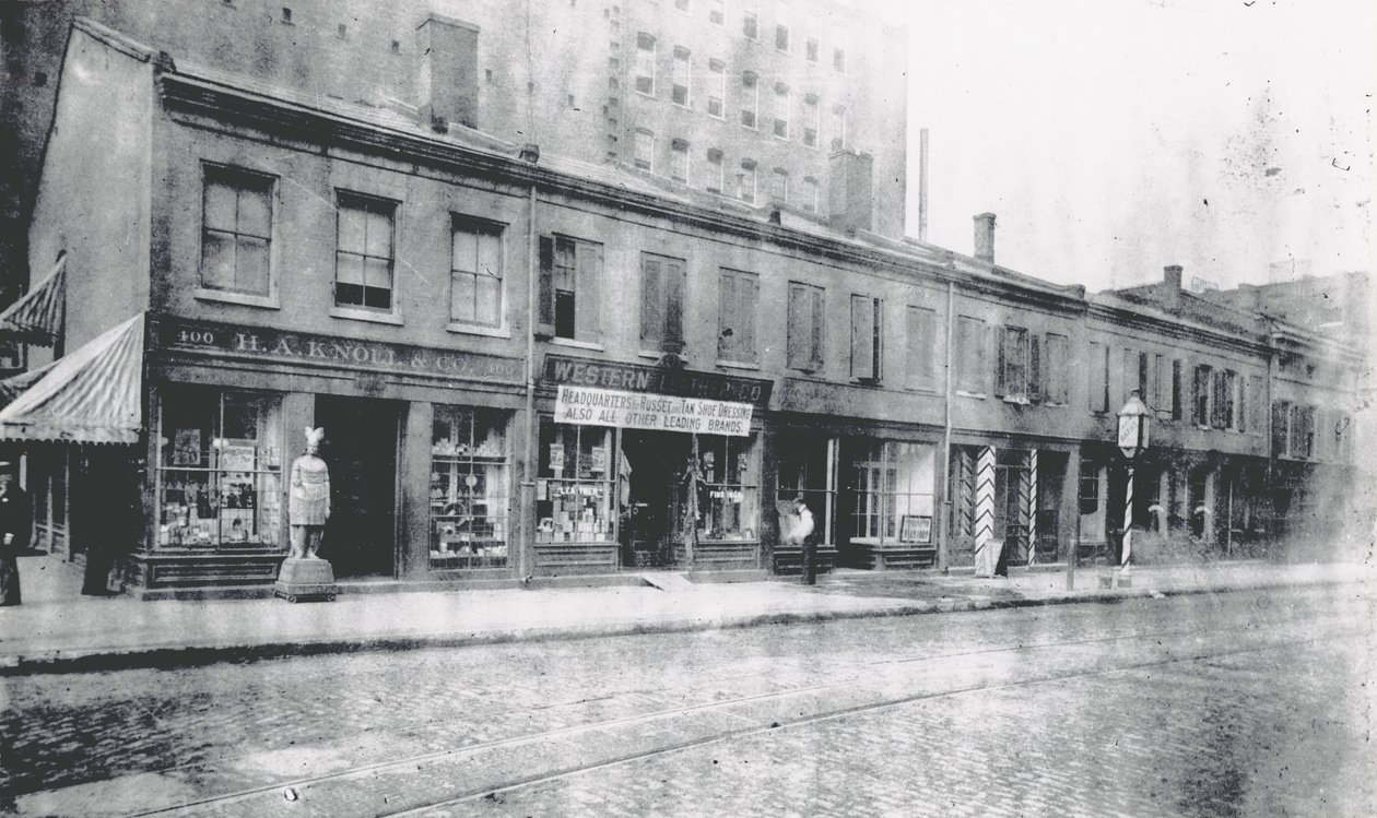 Sørvest -hjørnet av Morgan (Delmar) og Fourth Streets av Unknown