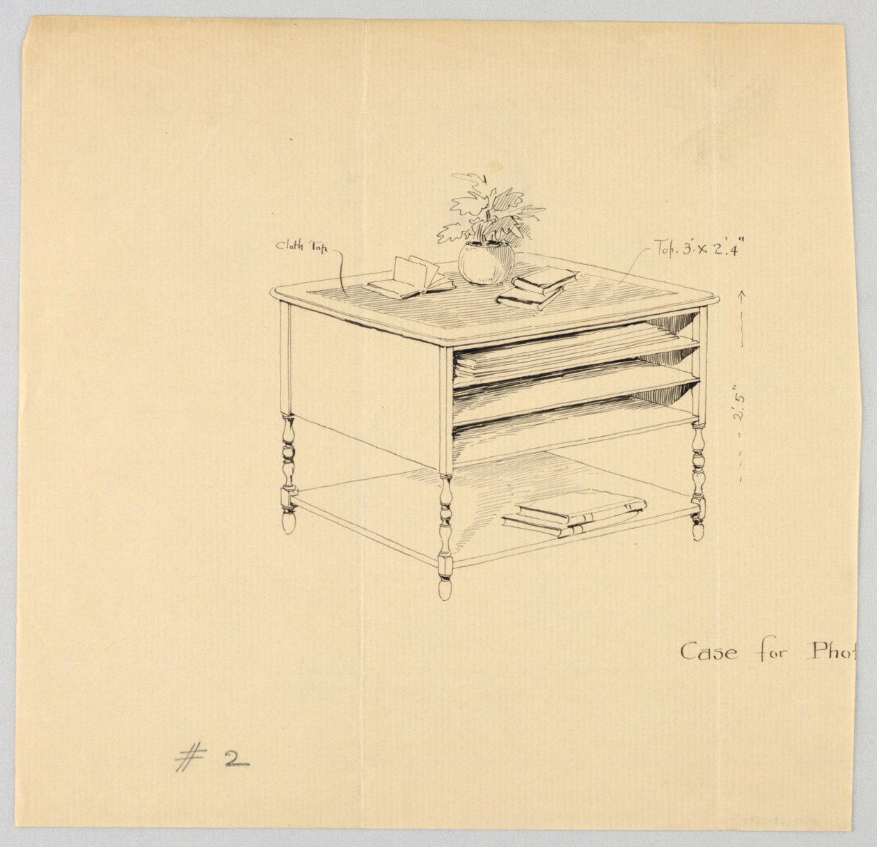 Design for etui for fotografier av Unknown