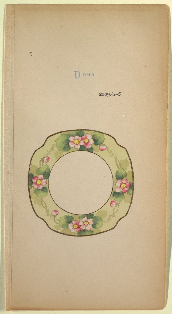 Design for en tallerken av Unknown