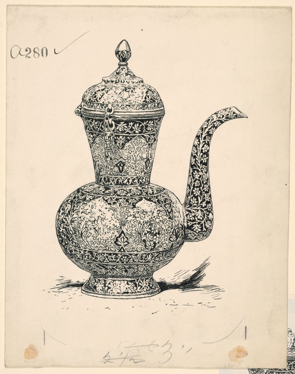 Ewer av massivt sølv laget på Ispahan av Unknown