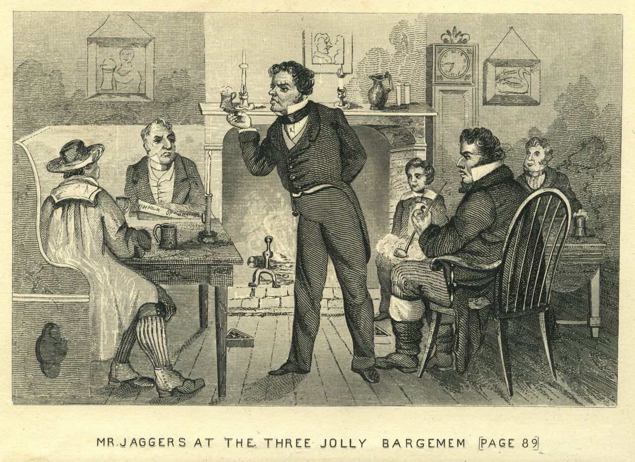 Store forventninger - Mr. Jaggers At The Three Jolly Bargemen, ca.1862 av Unbekannt Unbekannt