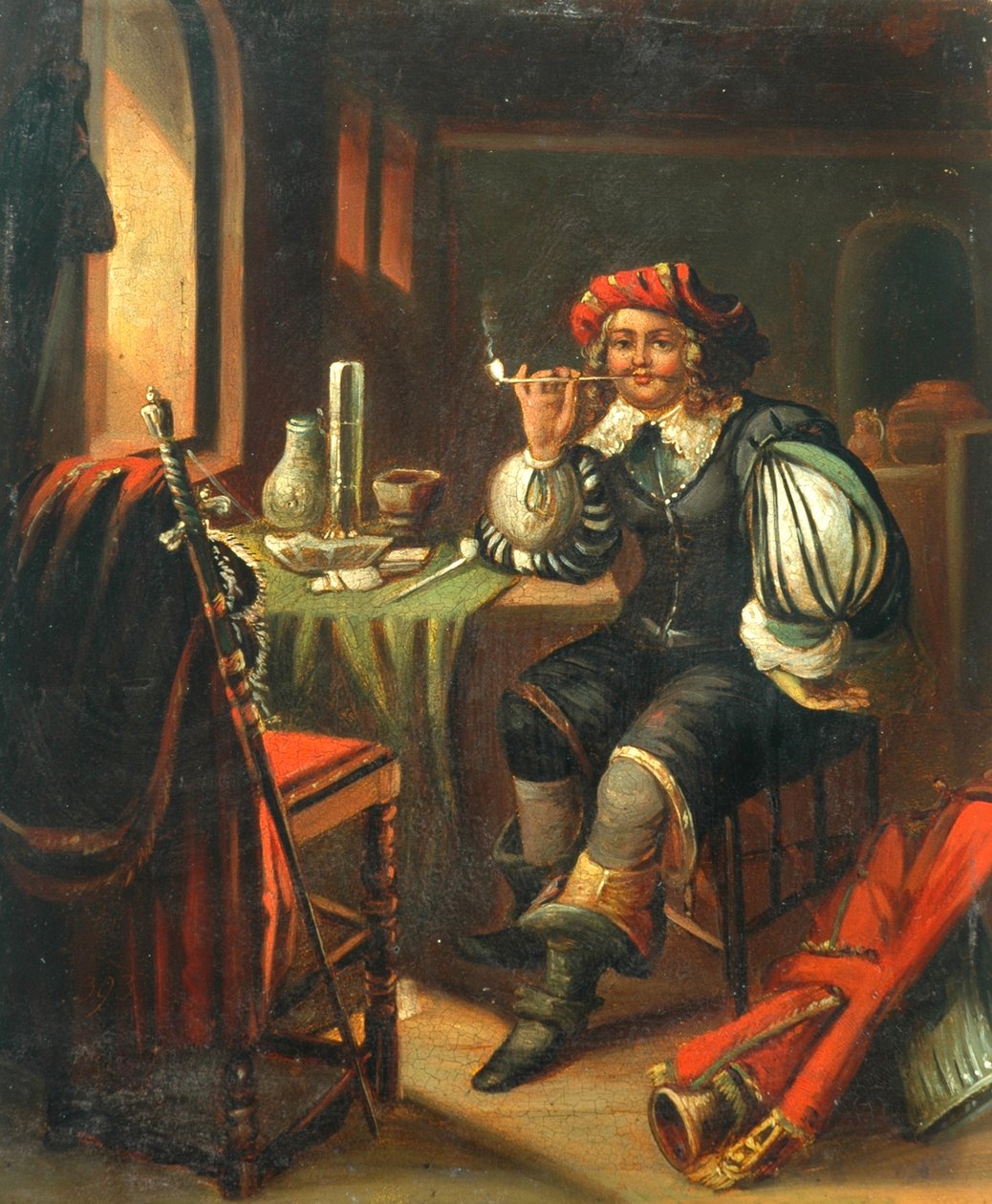 Mann som røyker av Unknown