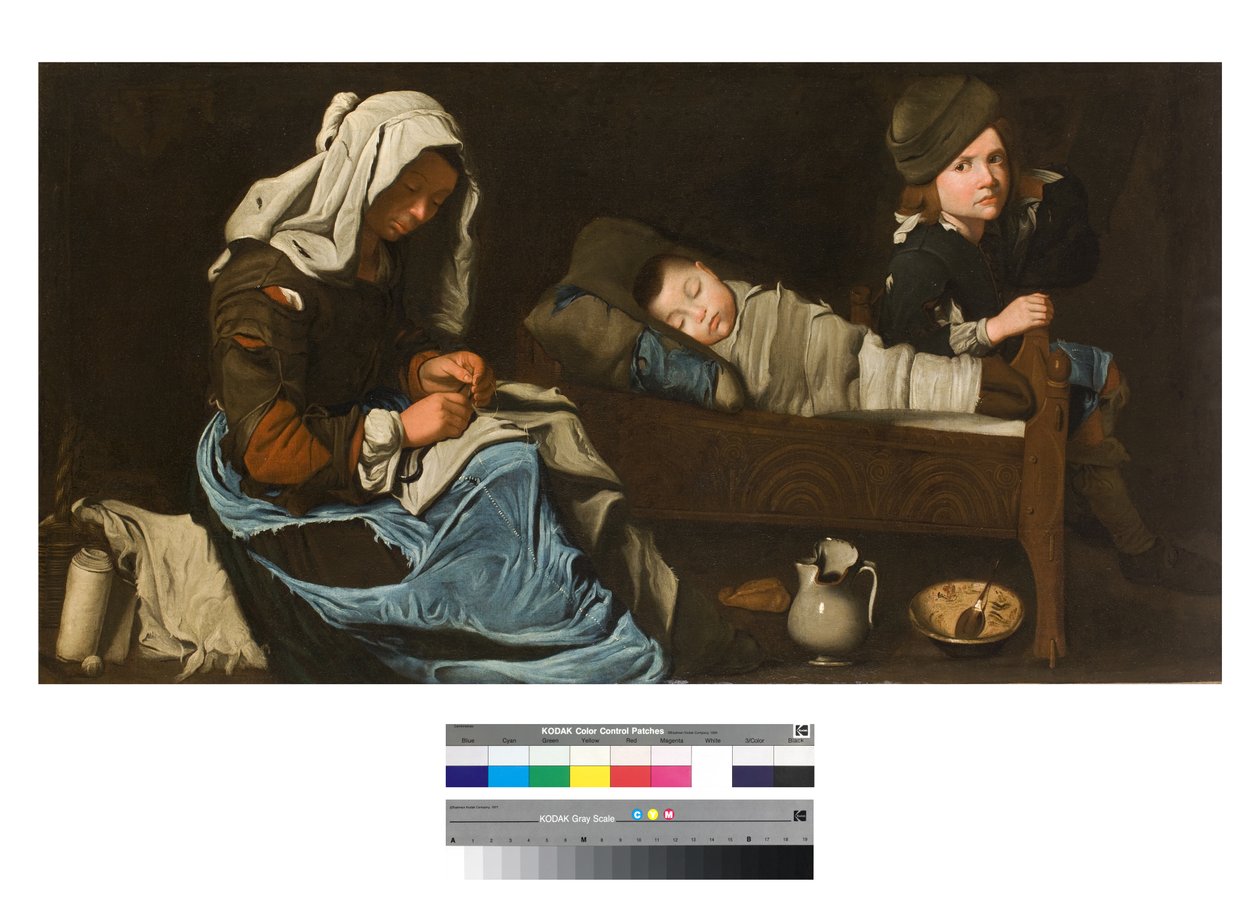 Mor sy med to barn, 1670-1700 av Unbekannt Unbekannt