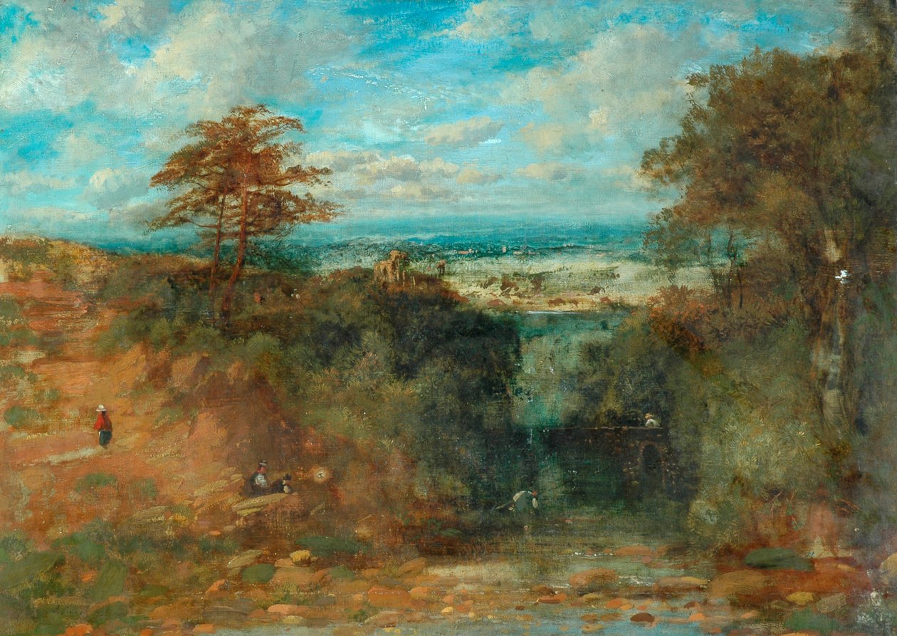 Landlig scene, ca. 1837 av Unknown