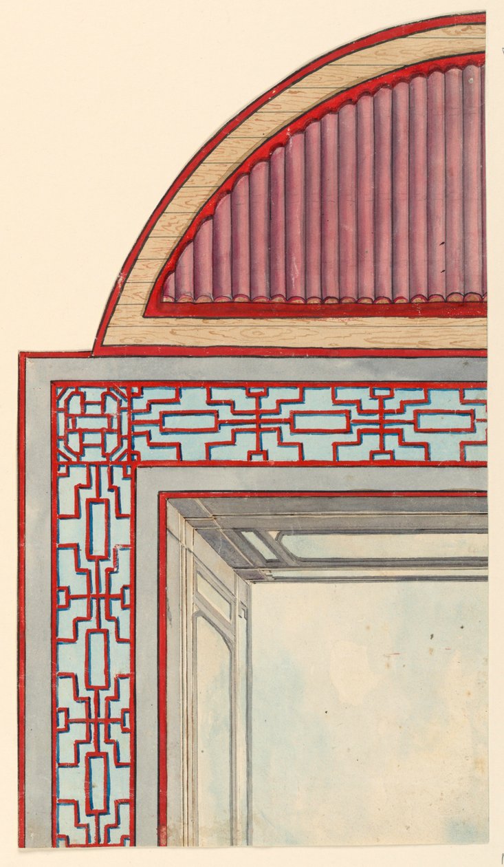 Tegning, Takdekorasjon, sannsynligvis for vinterhagen/musikkrommet, 1802 eller tidligere av Unknown