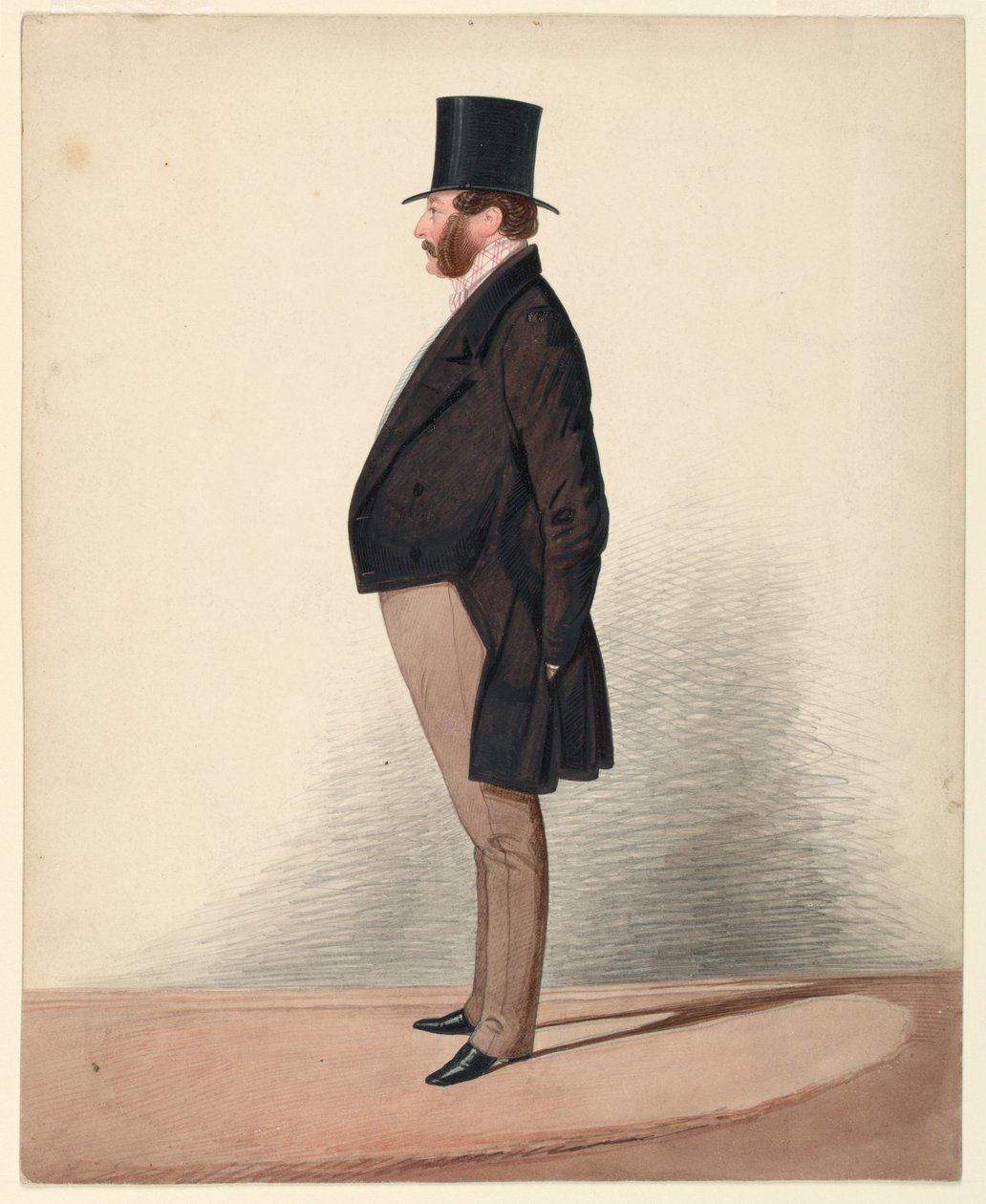 Tegning, portrett av uidentifisert mann, 1870–80 av Unknown