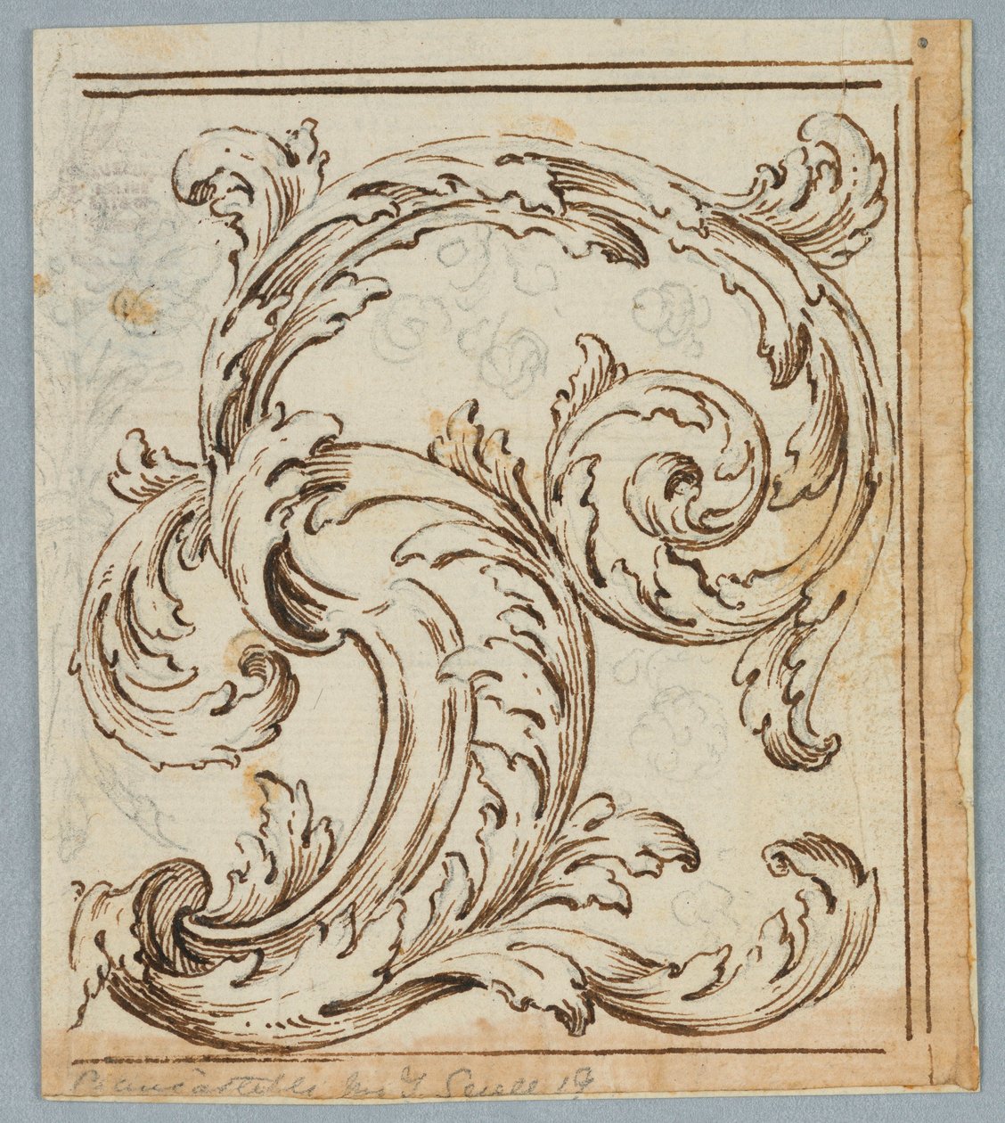 Tegning, Rinceau Design, 1725–1750 av Unknown