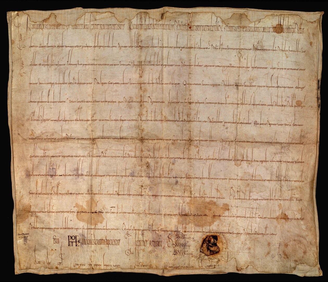 Med dette dokumentet tok keiser Ludwig den fromme Ellwangen -klosteret under sin beskyttelse i 814 av Unknown