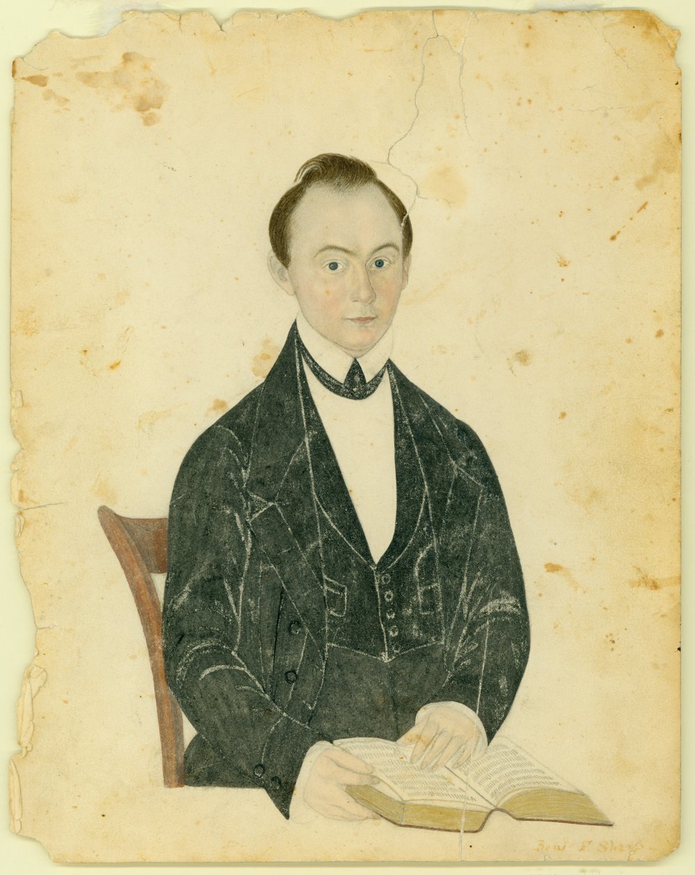 Akvarellportrett av Dr. Benjamin F. Sharp av Unknown