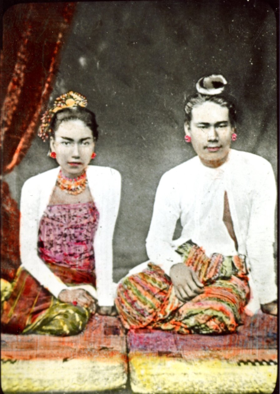 Kong Thebaw og dronning Supayalat av Burma, ca. 1880-tallet av Unknown