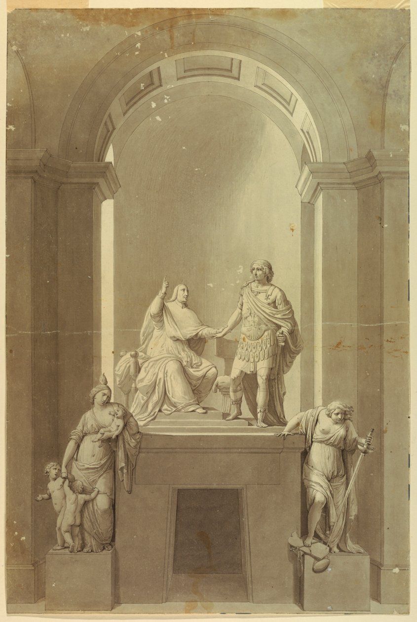 Et gravmonument av Henry Cardinal York (1725-1807) og Charles Edward Stuart, "den unge pretender" (1720-1788) av Unknown