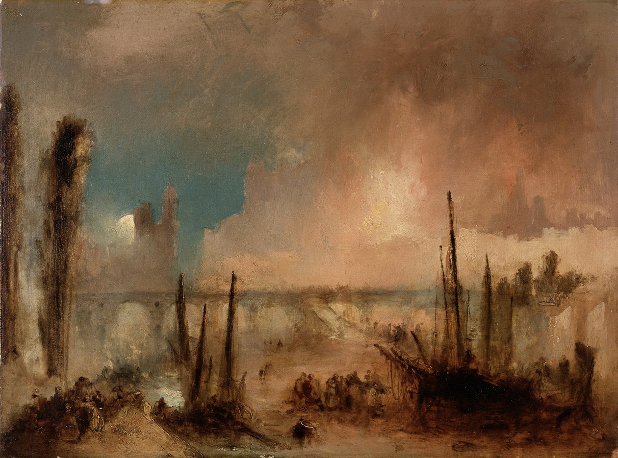 Brenning av parlamentets hus (6. oktober 1834) av Unknown