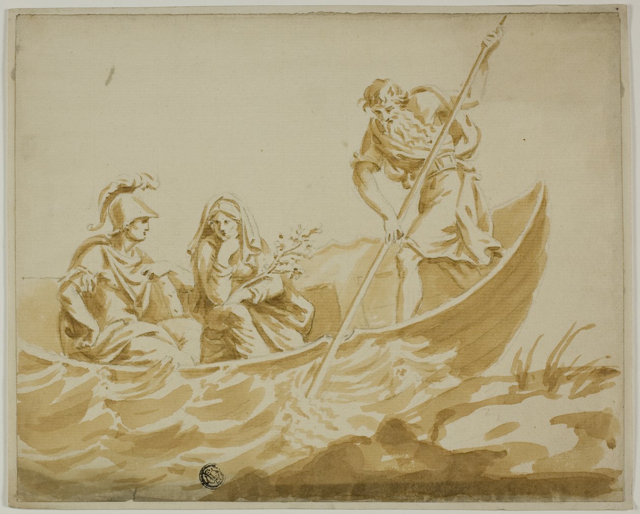 Charon ferger Mars og Minerva av Unknown