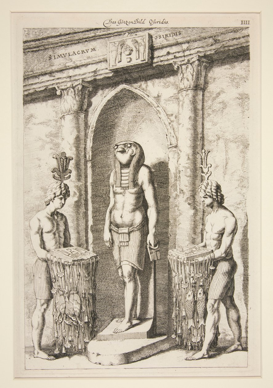Das Gotzenbild Osiridis [Tempelet til Osiris] av Unknown