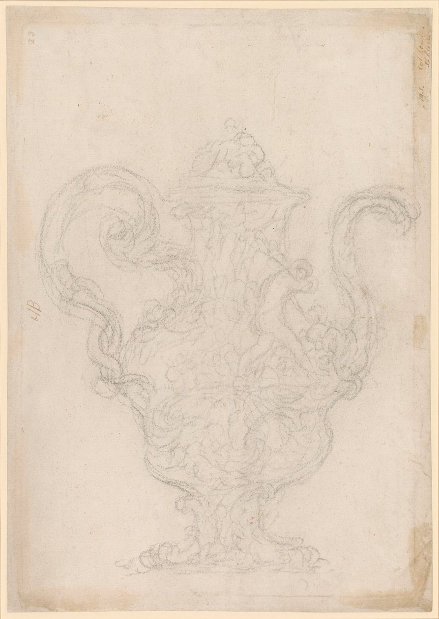 Design for en forseggjort pitcher av Unknown