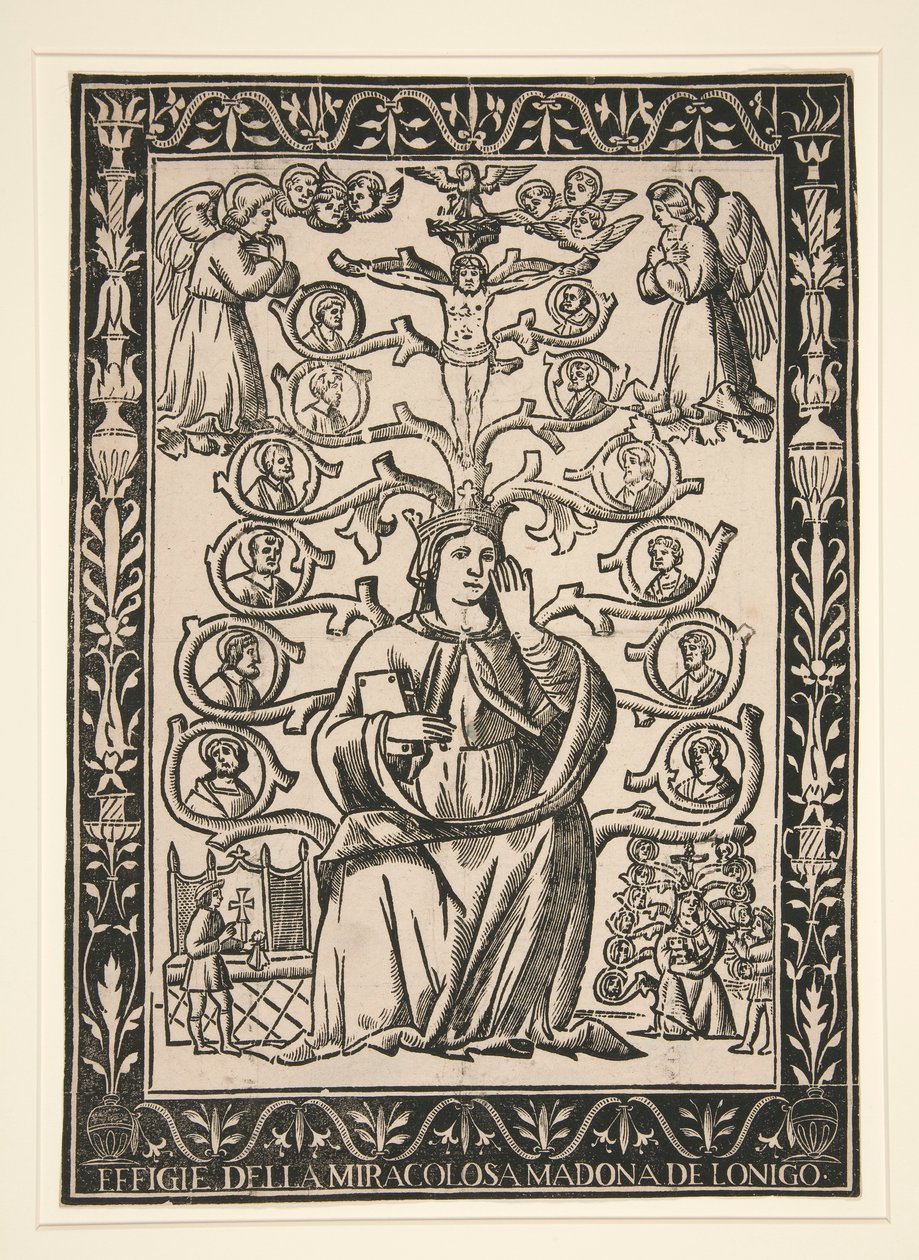 Bilde av den mirakuløse Madonna av Lonigo av Unknown