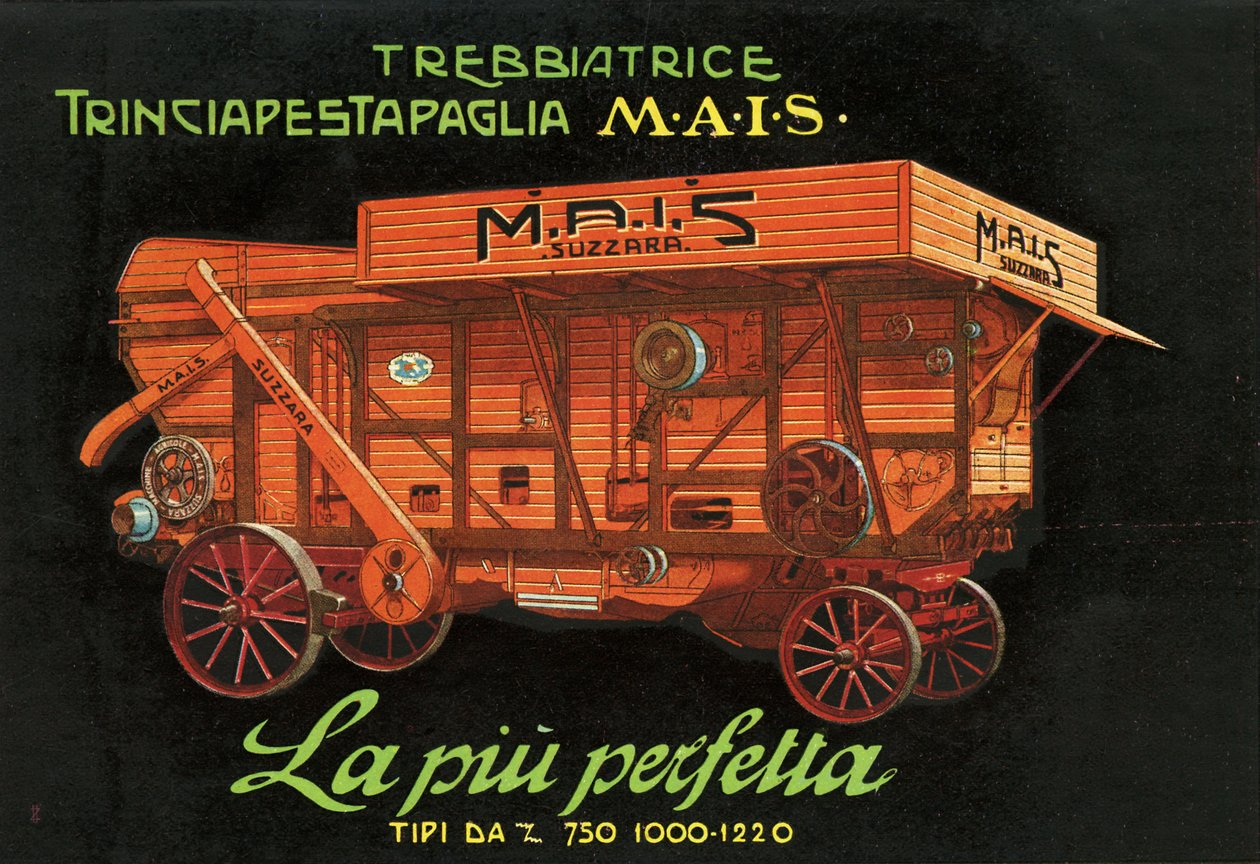 Landbruksmaskiner. Suzzara, 1925 av Unknown