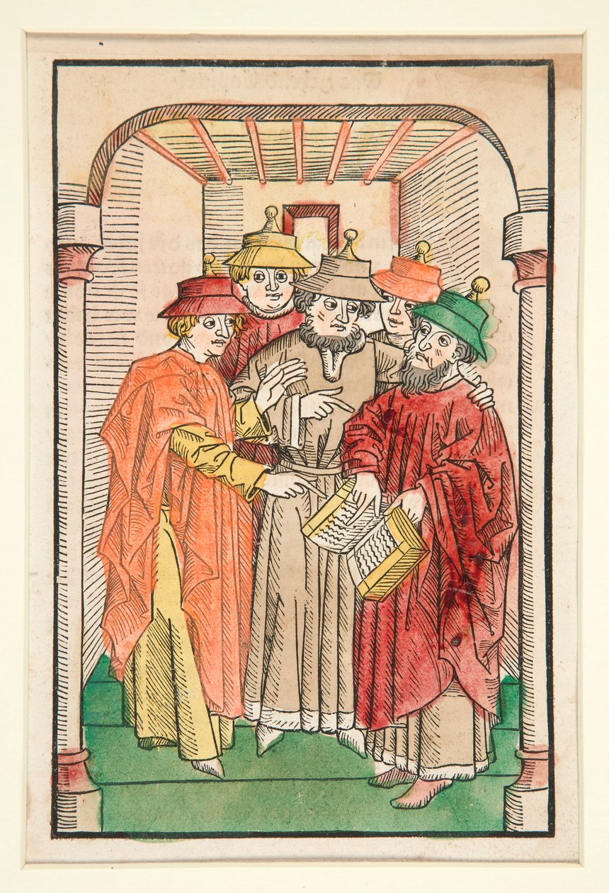 Five Jewish Scholars, illustrasjon fra The Soul Root Garden av Unknown