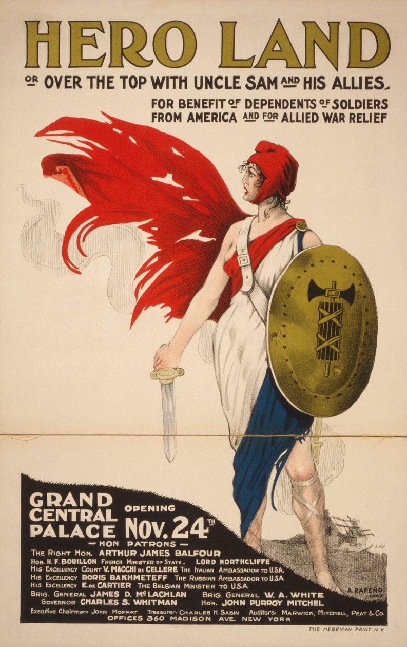French Hero Land-plakat av Unknown
