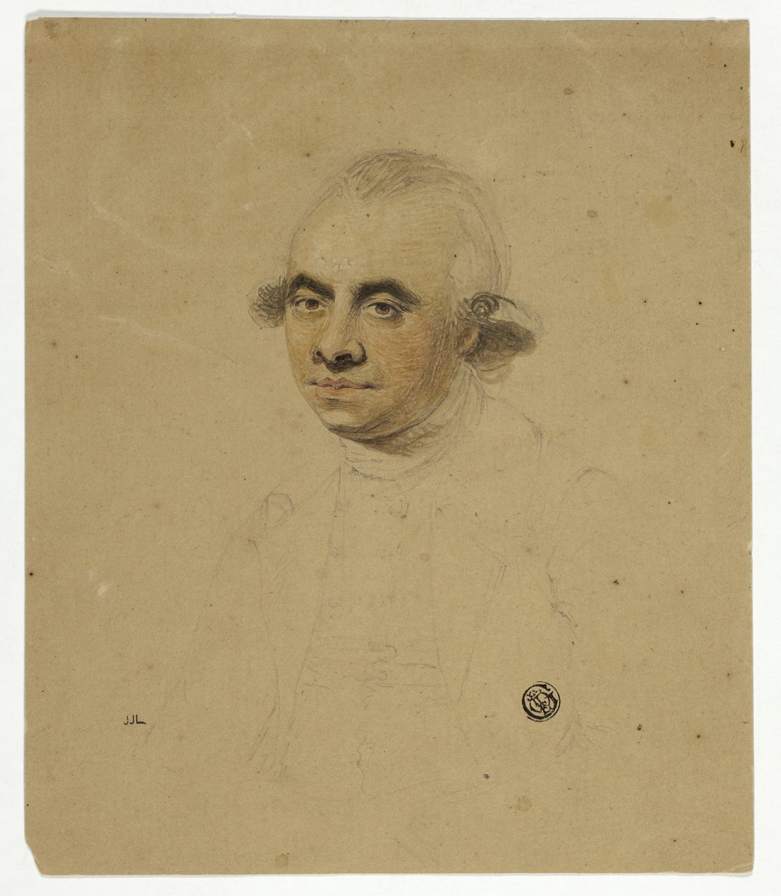 Halvlengde portrett av menneske av Unknown
