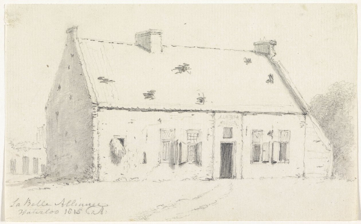 Huis La Belle Alliance La Belle Alliance / Waterloo 1815 (tittel på objekt) av Unknown