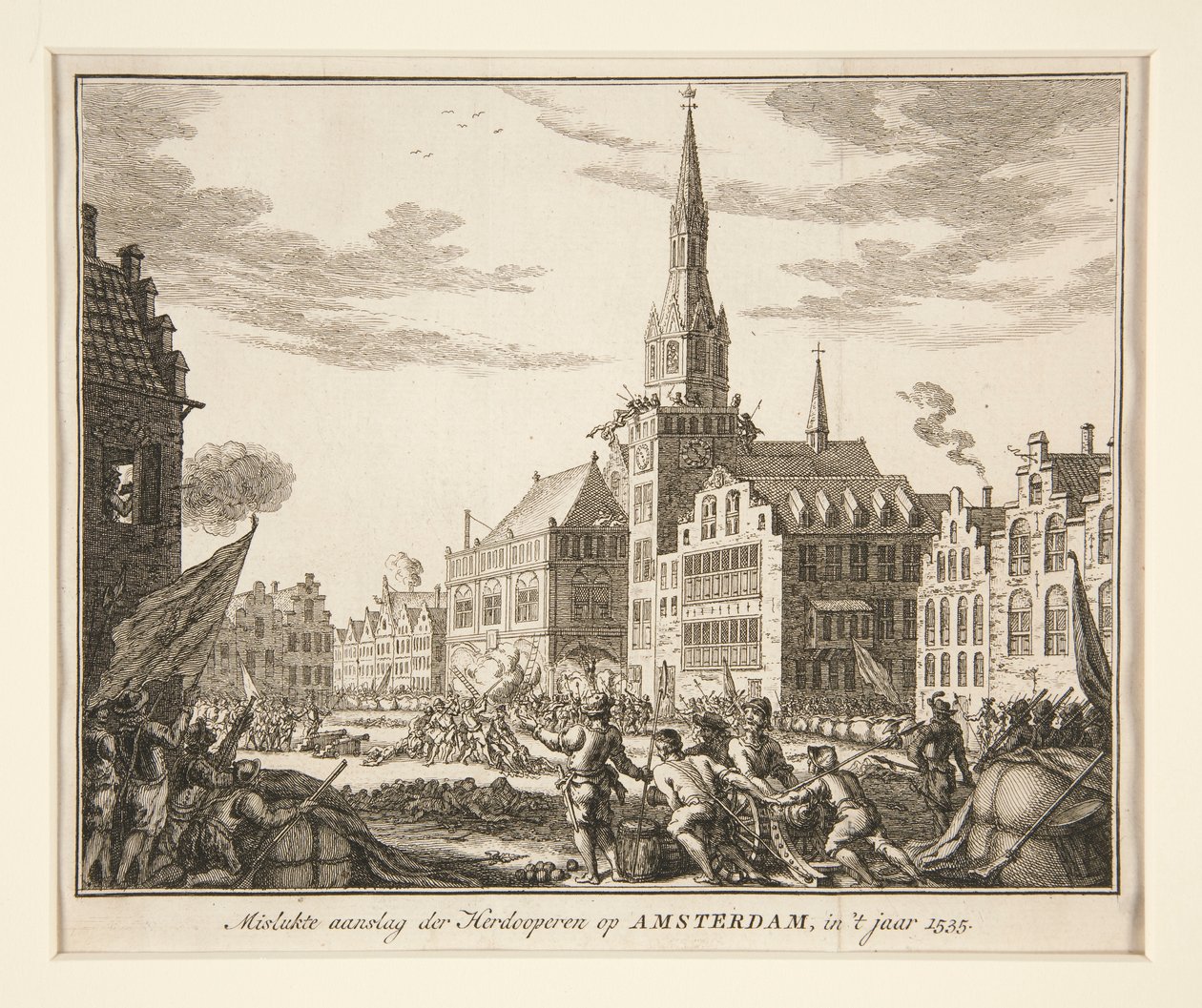 Mislykket angrep av Herdooperen på Amsterdam, i av Unknown