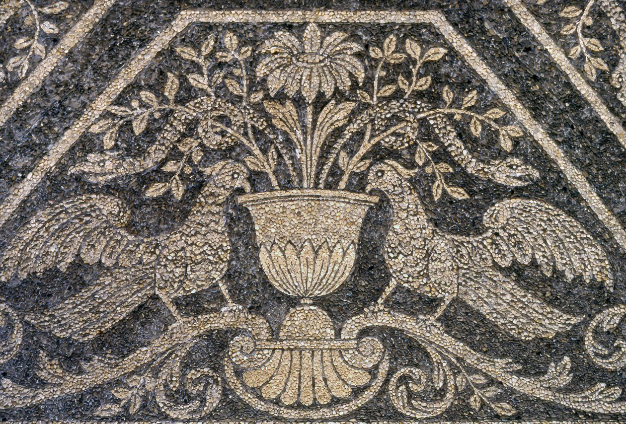 Mosaikk og veggdekorasjoner, Nymphaeum ved Villa Litta Visconti Borromeo Arese, Lainate, Lombardia, Italia av Unknown