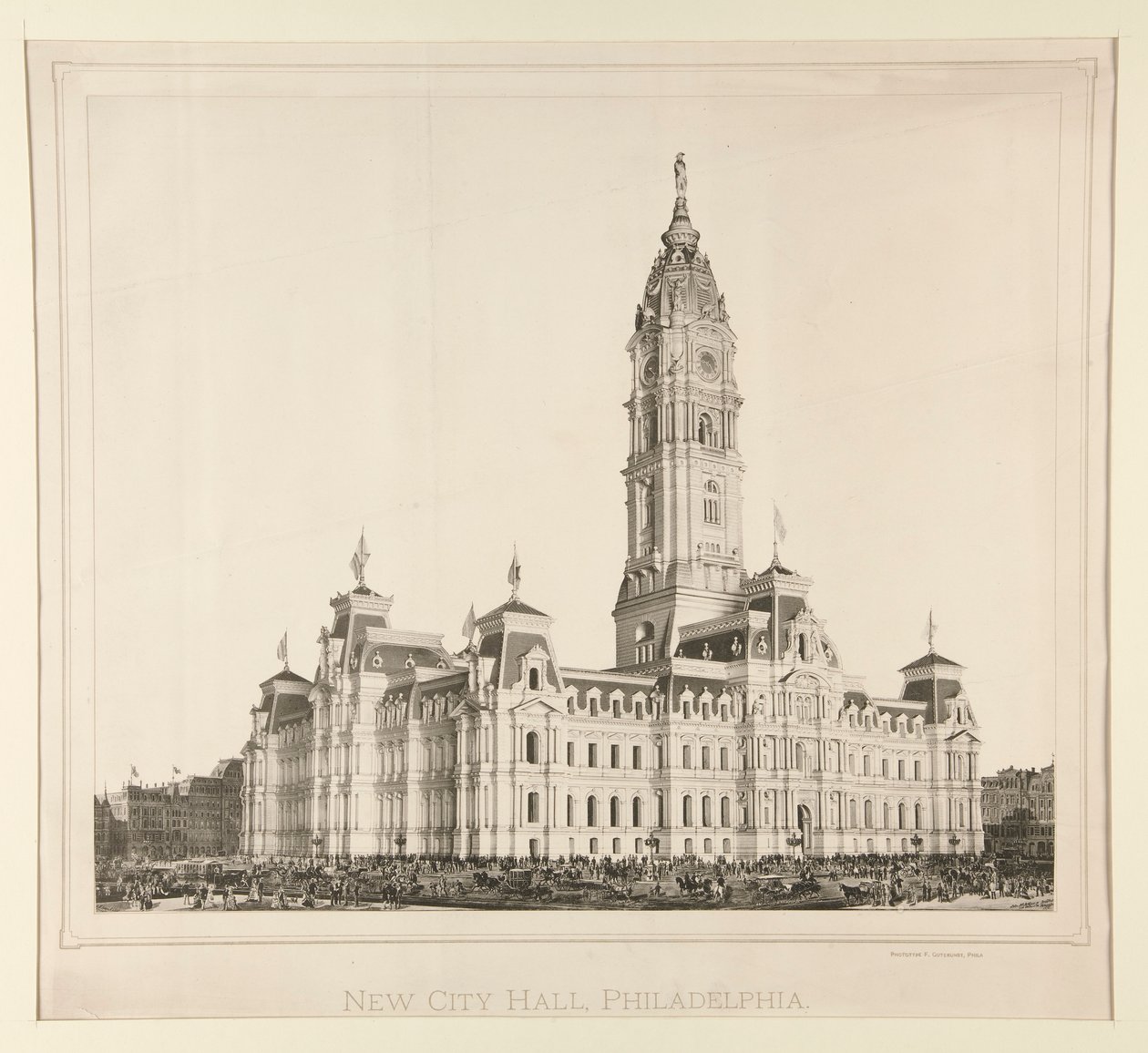 Det nye rådhuset, Philadelphia av Unknown